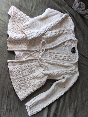 Pure Handknit Women’s Cotton Sweater - Cream